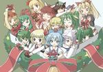  aki_minoriko aki_shizuha chen christmas cirno daiyousei everyone fish gift kagiyama_hina kisume kurodani_yamame letty_whiterock marujin mizuhashi_parsee multiple_girls mystia_lorelei potato rumia stage_connection touhou wriggle_nightbug 