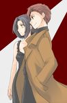  1girl baccano! bad_id bad_pixiv_id black_hair chane_laforet claire_stanfield red_hair short_hair yellow_eyes yo_(pixiv260787) 