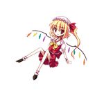  blonde_hair flandre_scarlet hat kokonoka red_eyes solo touhou wings 