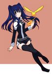  blue_hair d.gray-man lenalee_lee megumi_ryouko solo thighhighs timcanpy twintails zettai_ryouiki 