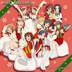  amami_haruka black_hair blonde_hair blue_hair blush boots brown_hair chihacula christmas crop_top futami_ami futami_mami glasses hagiwara_yukiho hoshii_miki idolmaster idolmaster_(classic) idolmaster_live_for_you! kikuchi_makoto kisaragi_chihaya midriff miki_kuri minase_iori mittens miura_azusa multiple_girls nonowa open_mouth orange_hair santa_costume shovel smile takatsuki_yayoi thighhighs tokita_arumi twintails yayoi_creature 