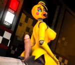  3d_(artwork) animatronic anthro avian beak bird breasts butt chica_(fnaf) chicken digital_media_(artwork) duo english_text erection faceless_male female female_focus five_nights_at_freddy&#039;s hi_res human human_on_anthro interspecies kosatka looking_back machine male male/female male_on_anthro mammal nipples nude open_beak open_mouth penis robot sex solo_focus source_filmmaker text tongue tongue_out vein veiny_penis video_games 