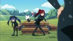  3girls animated animated_gif ass ass_shake blue_hair cana_alberona cat charle_(fairy_tail) erza_scarlet fairy_tail multiple_girls red_hair spandex sweat wendy_marvell 
