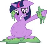  alpha_channel badumsquish biting_lip bound equine female feral friendship_is_magic fur hair horn horse looking_down mammal multi-colored_hair my_little_pony plain_background pony pregnant purple_eyes purple_fur slime standing teeth transparent_background twilight_sparkle_(mlp) unicorn 
