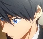  animated animated_gif black_hair blue_eyes formal free! lowres nanase_haruka_(free!) school_uniform shaking suit 