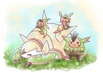  absurdres chesnaught chespin highres pokemon pokemon_(game) pokemon_xy quilladin 