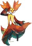  delphox fangs forehead_jewel no_humans pc4sh pokemon pokemon_(game) pokemon_xy robe solo 