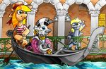  blonde_hair blue_eyes boat camera clothing davide76 derpy_hooves_(mlp) ear_piercing equine female feral freckles friendship_is_magic fur green_eyes grey_fur group hair hat italy jewelry mammal my_little_pony orange_fur piercing stripes text water yellow_eyes zebra zecora_(mlp) 