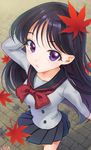  bad_id bad_pixiv_id bishoujo_senshi_sailor_moon black_hair essence_(swtmiss) hino_rei long_hair perspective purple_eyes school_uniform serafuku solo ta_girls_school_uniform 