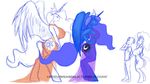  anthrofied big_breasts breasts cutie_mark equine female friendship_is_magic horn horse mammal my_little_pony pony princess_celestia_(mlp) princess_luna_(mlp) smile weasselk winged_unicorn wings 