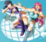  2girls breasts mighty_yukiko minami_toshimi multiple_girls noppo-san pink_hair ryona submission wrestle_angels wrestle_angels\r\n wrestling 