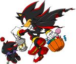  2boys chao dark_chao halloween multiple_boys official_art sega shadow_the_hedgehog sonic_the_hedgehog 