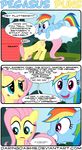  blue_eyes bush cloud comic cutie_mark daringdashie dialog doghouse duo english_text equine female feral fluttershy_(mlp) friendship_is_magic hair horse humor joke mammal multi-colored_hair my_little_pony outside pegasus pink_hair pony pun purple_eyes rainbow_dash_(mlp) rainbow_hair smile text wings 