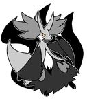  delphox monochrome no_humans pokemon pokemon_(game) pokemon_xy 