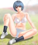  ayanami_rei bra neon_genesis_evangelion panties red_eyes short_hair toten_(artist) underwear 