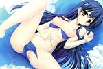  1girl absurdres akizuki_tsukasa bikini breasts haruka_kanata highres izumi_shizuku nipples sorahane swimsuit undressing wet 