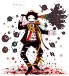  1boy adachi_tooru blood boy gun handgun male male_focus megami_tensei necktie persona persona_4 pistol shin_megami_tensei solo suicide weapon 