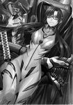  artist_request beast_mode bodysuit breasts covered_nipples eva_02 eva_05 evangelion:_2.0_you_can_(not)_advance glasses greyscale hairband highres long_hair makinami_mari_illustrious medium_breasts monochrome neon_genesis_evangelion plugsuit rebuild_of_evangelion scan skin_tight smile source_request twintails 