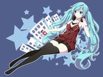  aqua_eyes aqua_hair bad_id bad_pixiv_id digital_media_player hatsune_miku headphones headphones_around_neck highres ipod legs long_hair monaco_(rmn02) smile solo thighhighs twintails very_long_hair vocaloid zettai_ryouiki 