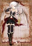  dress nanahara_fuyuki original solo sword thighhighs vampire weapon wings 