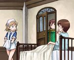 agahari box brown_hair character_request christiane_barkhorn gertrud_barkhorn gift multiple_girls nurse panties strike_witches tears underwear world_witches_series 