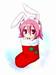  :3 animal_ears bunny_ears christmas maid piku pink_hair red_eyes shakugan_no_shana solo whiskers wilhelmina_carmel 