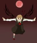  bad_id bad_pixiv_id blonde_hair darkness ex-rumia moon red_eyes red_moon rumia short_hair solo torinone touhou wings 