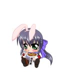  animal_ears animated animated_gif bunny_ears chibi ear_wiggle eating green_eyes happy kanon kawasumi_mai lowres solo transparent_background 