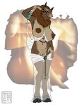  big_breasts bovine breasts cattle deity dress egyptian female front_view hooves horn huge_breasts ithis jessica_anner mammal mane minotaur nipples pussy solo standing translucent transluscent unconvincing_armor voluptuous 