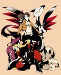  bisharp black_hair cinccino crossover emblem gen_2_pokemon gen_5_pokemon gorosuke_(my_boy) jacket levi_(shingeki_no_kyojin) liepard paradis_military_uniform pokemon pokemon_(creature) shingeki_no_kyojin skarmory sneasel survey_corps_(emblem) 