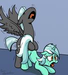  2013 amber_eyes black_fur cutie_mark duo equine female feral friendship_is_magic fur green_fur horse lyra_(mlp) male my_little_pony pegasus penetration pony pony-berserker sex straight sweat thunderlane_(mlp) two_tone_hair wings 