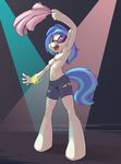  anthro anthrofied bracelet breasts clothing equine eyewear female friendship_is_magic glowstick horn horse jewelry mammal my_little_pony pony solo standing sunglasses topless torn_clothing unicorn vinyl_scratch_(mlp) 