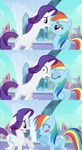  blush comic cutie_mark equine female friendship_is_magic horn kissing lesbian my_little_pony pegasus rainbow_dash_(mlp) rarity_(mlp) smile unicorn wings 