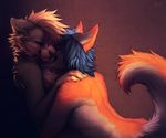  anthro brown_fur canine chest_tuft couple cozy cuddling cute dog duo embrace falvie fox fur gay hug male mammal nude orange_fur reivan smile tuft warm_colors wolf 