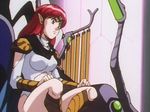  angry azalyn braclet elf musekinin_kanchou_tylor red_hair sitting throne 