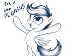  cub english_text equine female feral friendship_is_magic hair horse mammal monochrome my_little_pony pegasus pony pose rainbow_(artist) scootaloo_(mlp) smile solo text wings young 