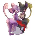  2019 alolan_rattata anthro anus areola breasts buckteeth butt digital_media_(artwork) duo female furkinghell hi_res looking_at_viewer mammal nintendo nipples pok&eacute;ball pok&eacute;mon pok&eacute;mon_(species) pussy rattata red_eyes regional_variant rodent signature simple_background teeth video_games white_background 