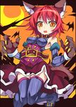  animal_ears halloween kiyoichi_(acacia_soukyoukai) orange_eyes original red_hair solo tail thighhighs werewolf wolf_ears wolf_tail 