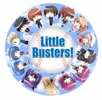  6+girls baseball bow chibi everyone futaki_kanata inohara_masato kamikita_komari kurugaya_yuiko little_busters! miyazawa_kengo multiple_boys multiple_girls naoe_riki nashihako natsume_kyousuke natsume_rin nishizono_midori nishizono_mio noumi_kudryavka pink_bow saigusa_haruka sasasegawa_sasami school_uniform tokido_saya |_| 