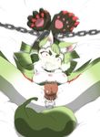  1girl angry animal_ears anus ass breasts censored chains choker claws clenched_teeth constricted_pupils corset cum drooling eyebrows furry gen&#039;ei_wo_kakeru_taiyou gen'ei_wo_kakeru_taiyou green_hair kurami large_breasts long_hair monster_girl nipples pussy rape red_eyes restrained sex short_eyebrows tail tattoo teeth thick_eyebrows tsukuyomi_luna vaginal 