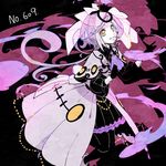  black_gloves chandelure gen_5_pokemon gloves personification pokemon purple_hair shuri_(84k) solo yellow_eyes 