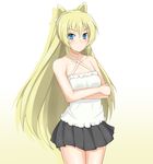  airi_altinate alfort_(may0508) blonde_hair blue_eyes casual crossed_arms long_hair solo very_long_hair yuusha_ni_narenakatta_ore_wa_shibushibu_shuushoku_wo_ketsui_shimashita. 