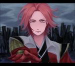  bad_id bad_pixiv_id ishida_mitsunari_(sengoku_musou) konno_karin male_focus red_eyes red_hair sengoku_musou sengoku_musou_2 solo 