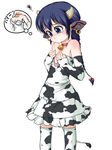  animal_ears animal_print bad_id bad_pixiv_id bell bell_collar blue_hair braid breast_conscious collar copyright_request cow_ears cow_girl cow_print cow_tail flat_chest horns single_braid solo tail takeda_yukimura tears thighhighs 