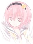  hairband heart kiira komeiji_satori pink_eyes pink_hair portrait short_hair solo touhou 