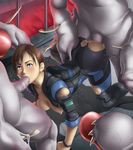  1girl 3boys bodysuit deep_rising group_sex jill_valentine monster multiple_boys ooze ooze_(resident_evil) rape resident_evil resident_evil_revelations sex thor_(deep_rising) vaginal 