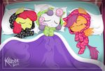  apple_bloom_(mlp) bed blanket cub cute cutie_mark_crusaders_(mlp) equine eyes_closed female feral friendship_is_magic group hair horn horse killryde mammal my_little_pony pegasus pillow pony purple_hair red_hair scootaloo_(mlp) sleeping smile sweetie_belle_(mlp) two_tone_hair unicorn wings young 