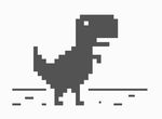  ambiguous_gender black_and_white dinosaur google monochrome pixel_art scalie theropod tyrannosaurus_rex 