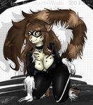  brown_eyes cat collar cosplay costume feline female fluffy_tail looking_at_viewer mammal myett-wrath smile solo 