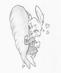  bunny-luv carrot female greyscale lagomorph mammal monochrome pencils rabbit skirt swiftcutter 